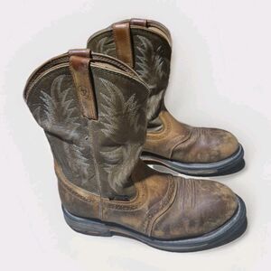 ARIAT Sierra Western Work Boots Men's 8EE Bark Steel Toe 10001131